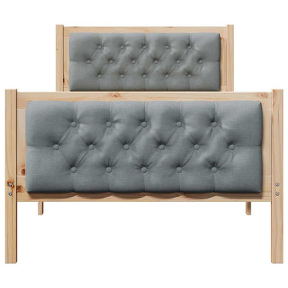 Struttura del letto Grigio chiaro 90 x 200 cm Pino massello | homemem39