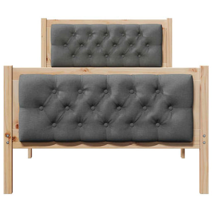 Struttura del letto Grigio scuro 90 x 200 cm Pino massello | homemem39