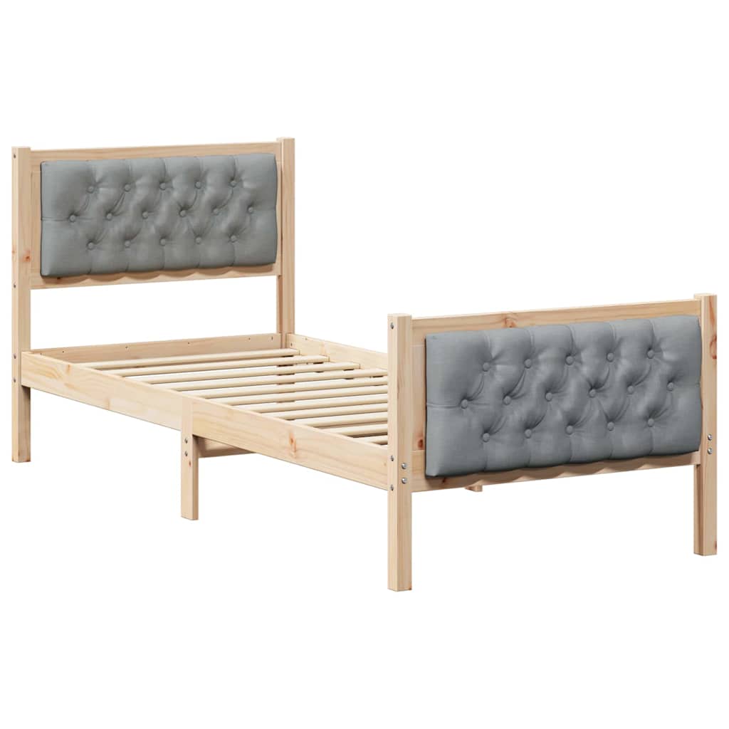 Struttura del letto Grigio chiaro 80 x 200 cm Pino massello | homemem39
