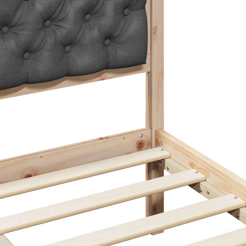Struttura del letto Grigio scuro 80 x 200 cm Pino massello | homemem39