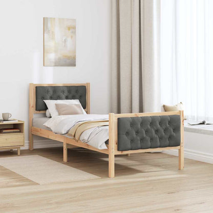 Struttura del letto Grigio scuro 80 x 200 cm Pino massello | homemem39