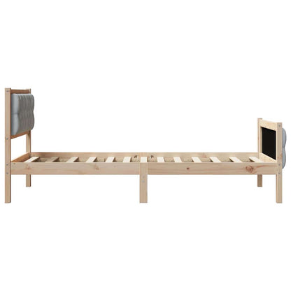 Struttura del letto Grigio chiaro 90 x 190 cm Pino massello | homemem39