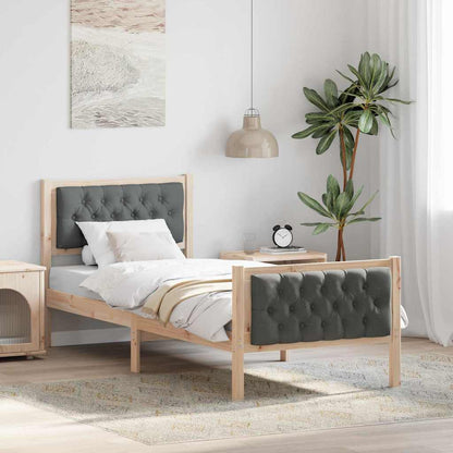 Struttura del letto Grigio scuro 75 x 190 cm Pino massello | homemem39