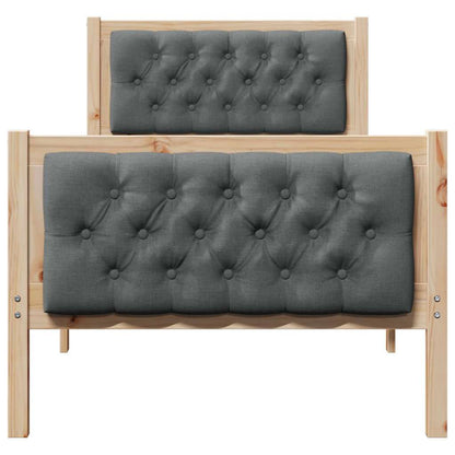 Struttura del letto Grigio scuro 75 x 190 cm Pino massello | homemem39