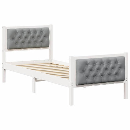 Struttura del letto Grigio chiaro 75 x 190 cm Pino massello | homemem39