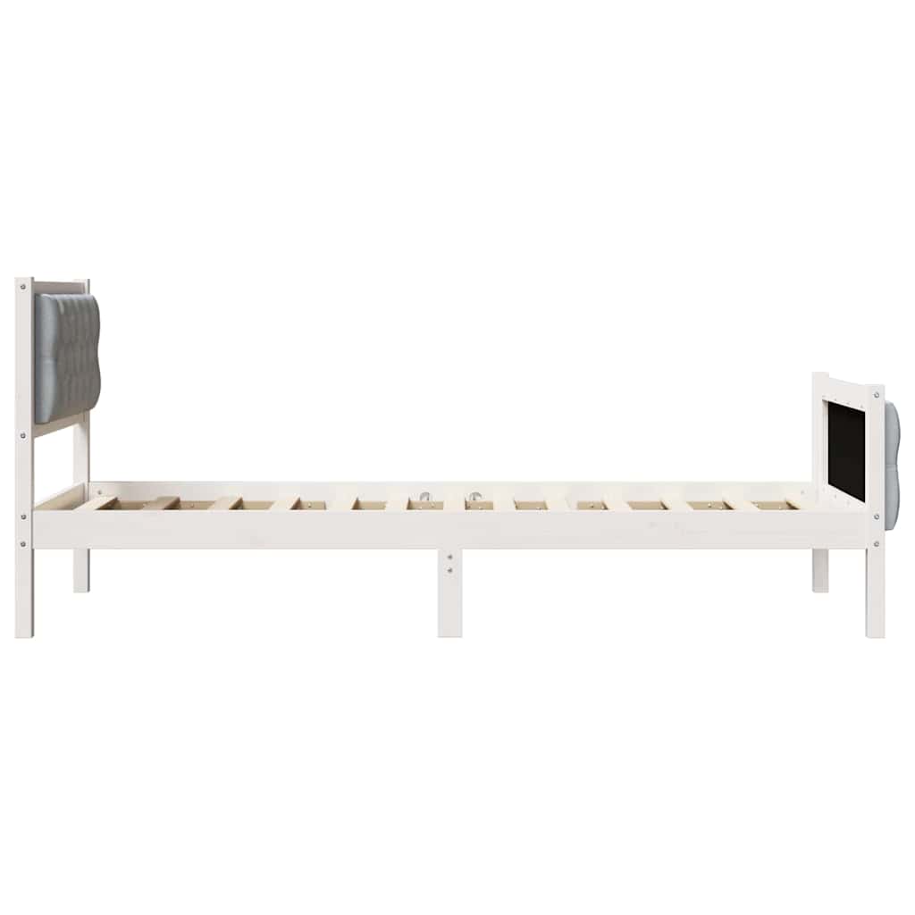 Struttura del letto Grigio chiaro 75 x 190 cm Pino massello | homemem39