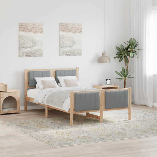 Struttura del Letto Marrone e grigio chiaro 120 x 200 cm | homemem39