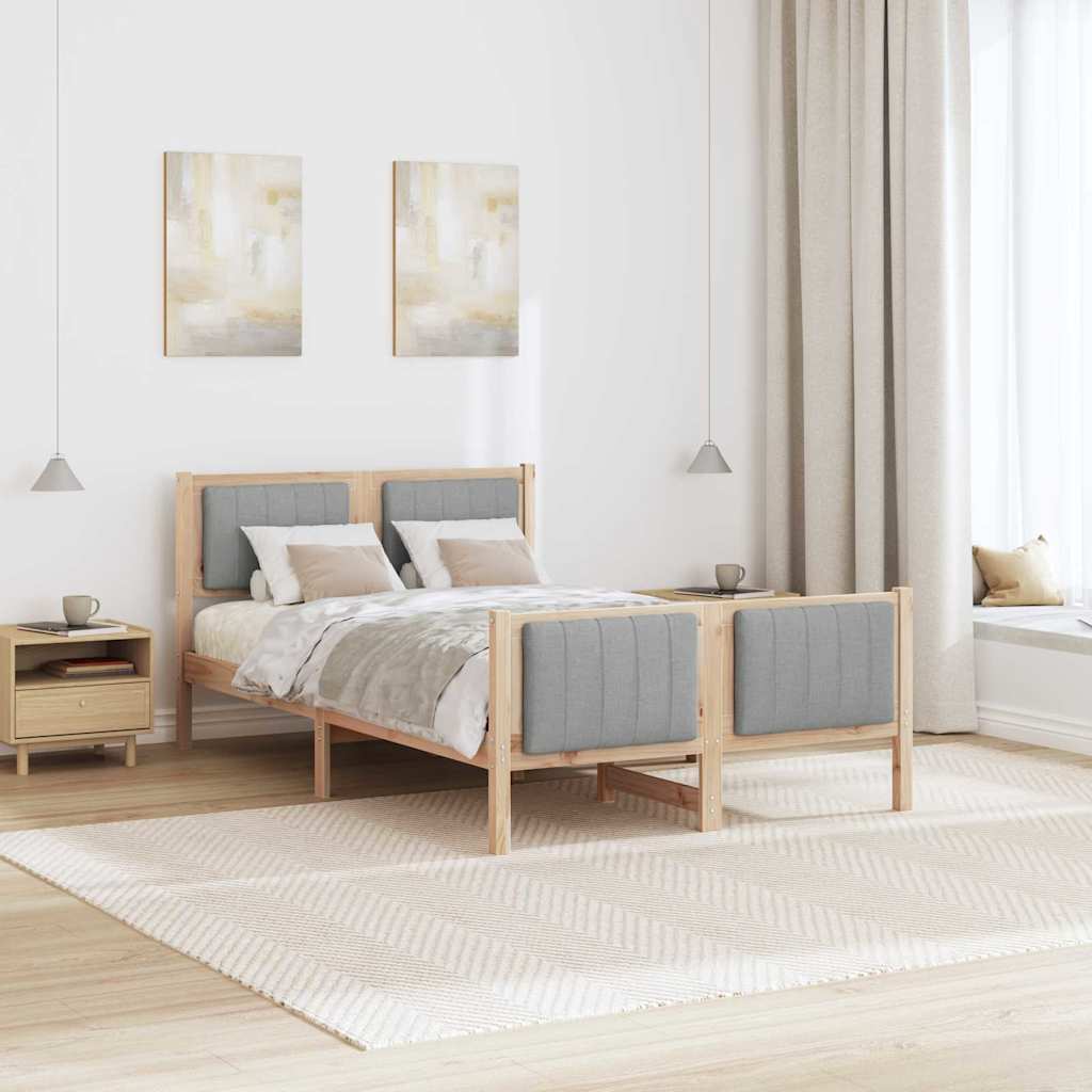 Struttura del Letto Marrone e grigio chiaro 120 x 200 cm | homemem39