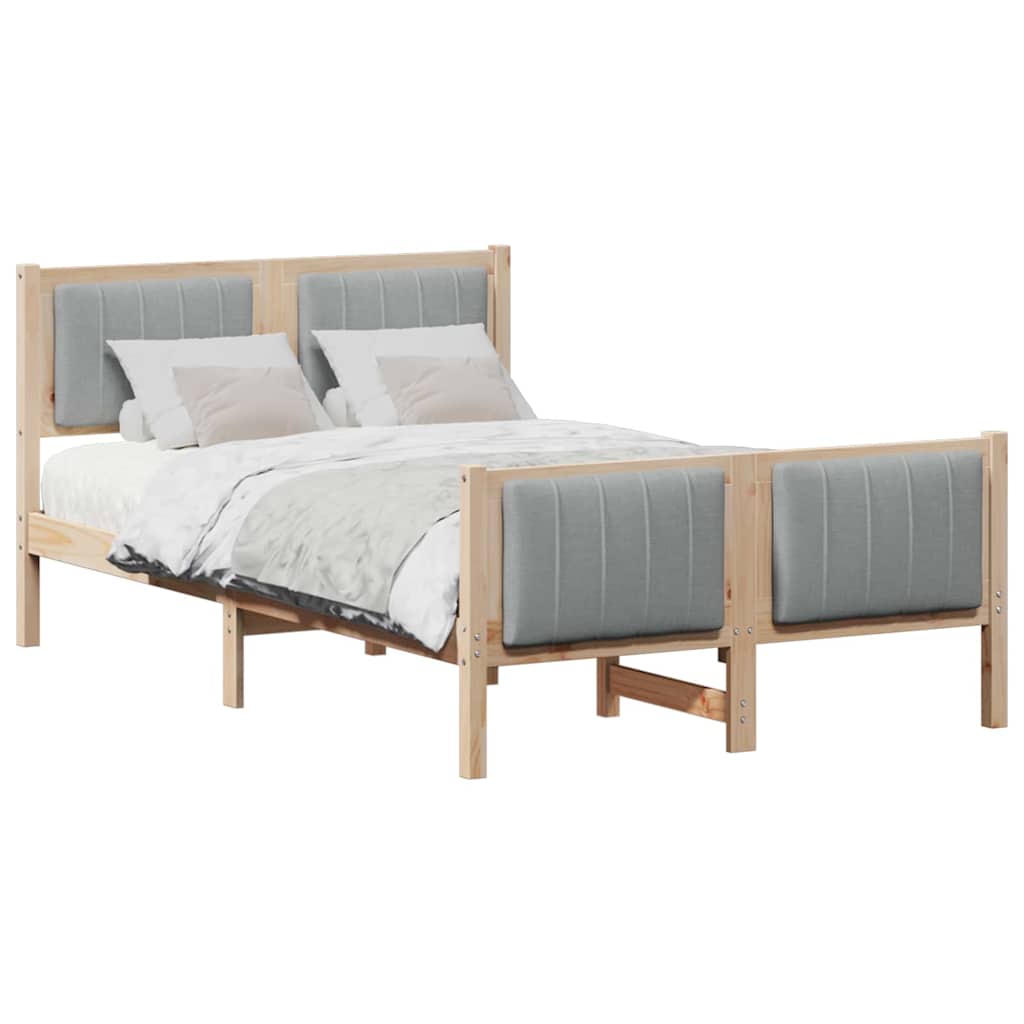 Struttura del Letto Marrone e grigio chiaro 120 x 200 cm | homemem39