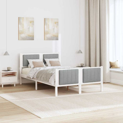 Struttura del Letto Bianco e grigio chiaro 120 x 200 cm | homemem39