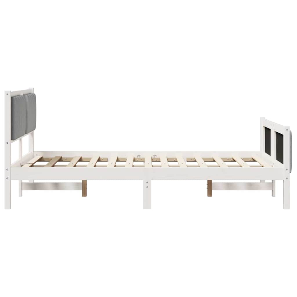 Struttura del Letto Bianco e grigio chiaro 120 x 200 cm | homemem39