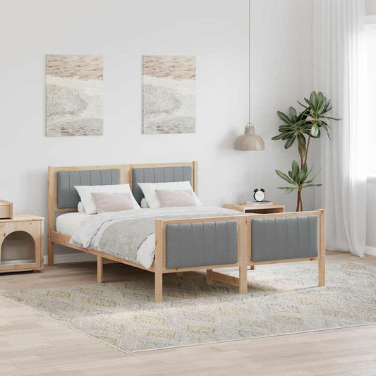 Struttura del Letto Marrone e grigio chiaro 135 x 190 cm | homemem39