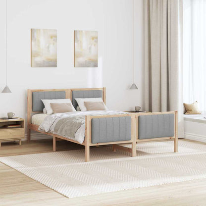 Struttura del Letto Marrone e grigio chiaro 135 x 190 cm | homemem39