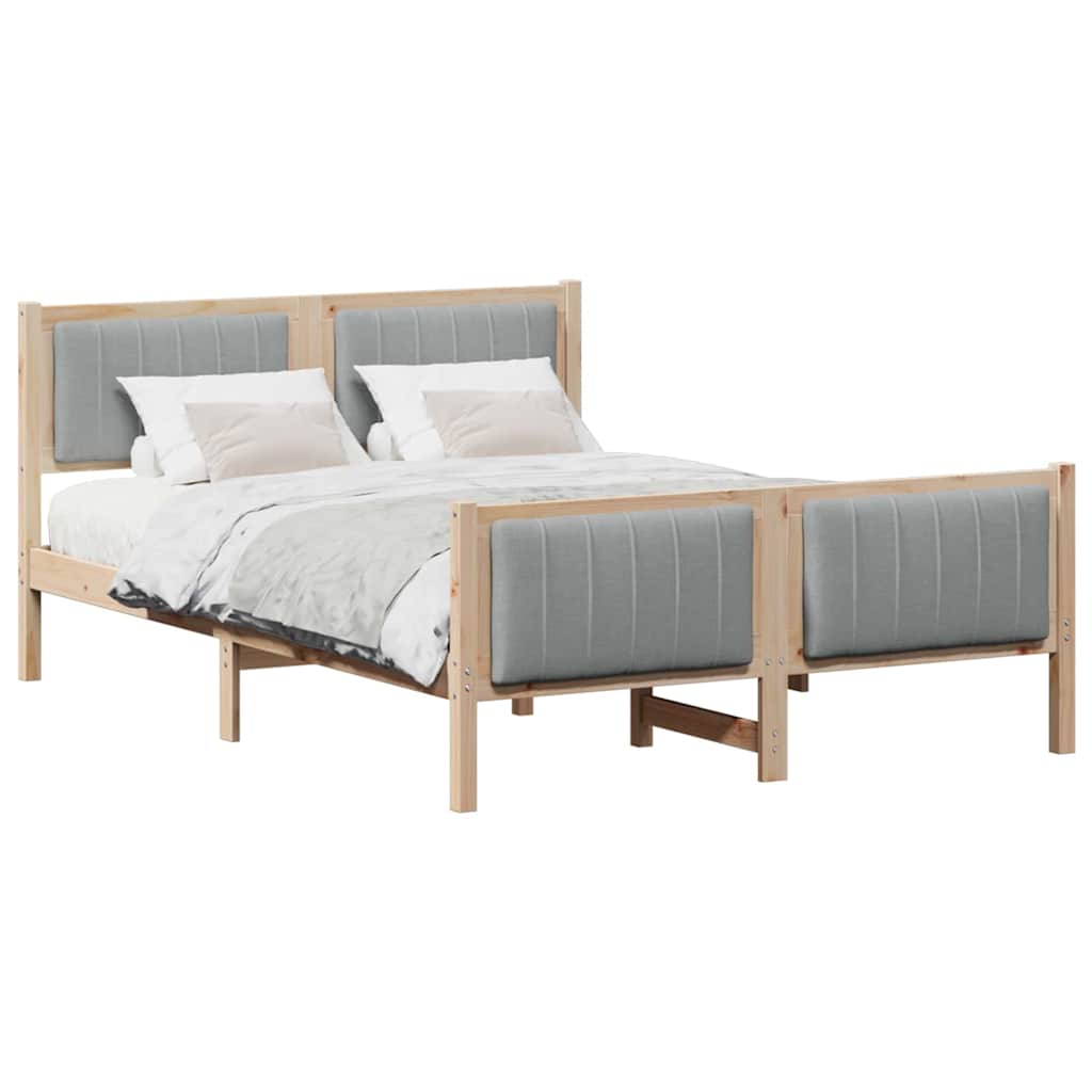 Struttura del Letto Marrone e grigio chiaro 135 x 190 cm | homemem39