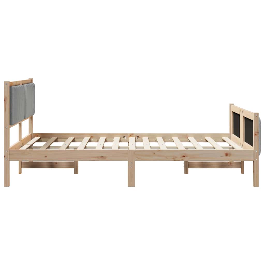 Struttura del Letto Marrone e grigio chiaro 135 x 190 cm | homemem39