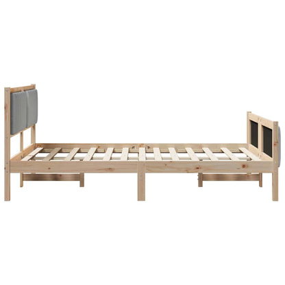 Struttura del Letto Marrone e grigio chiaro 135 x 190 cm | homemem39