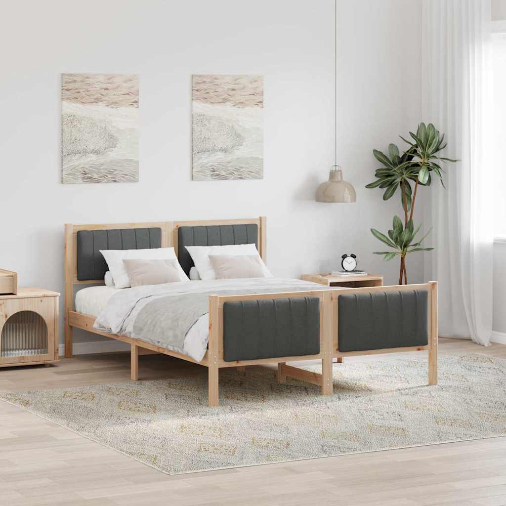 Struttura del Letto marrone e grigio scuro 135 x 190 cm | homemem39