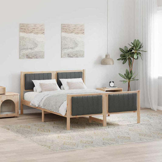 Struttura del Letto marrone e grigio scuro 135 x 190 cm | homemem39