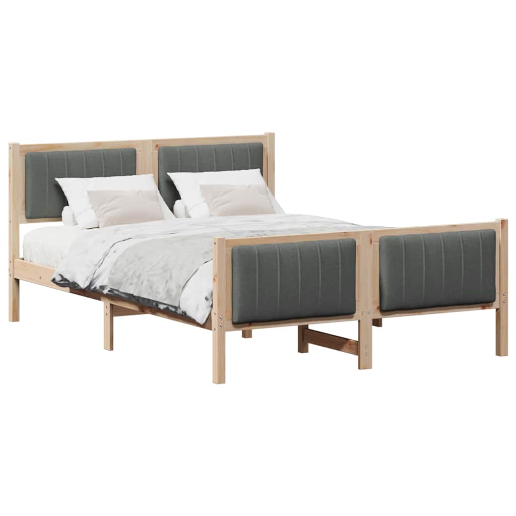 Struttura del Letto marrone e grigio scuro 135 x 190 cm | homemem39
