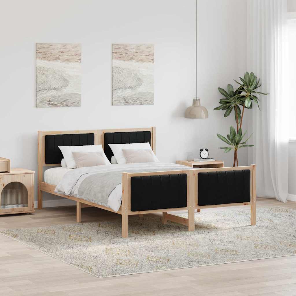 Struttura del Letto con testiera Marrone e nero 135 x 190 cm | homemem39