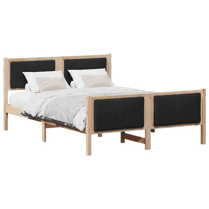 Struttura del Letto con testiera Marrone e nero 135 x 190 cm | homemem39
