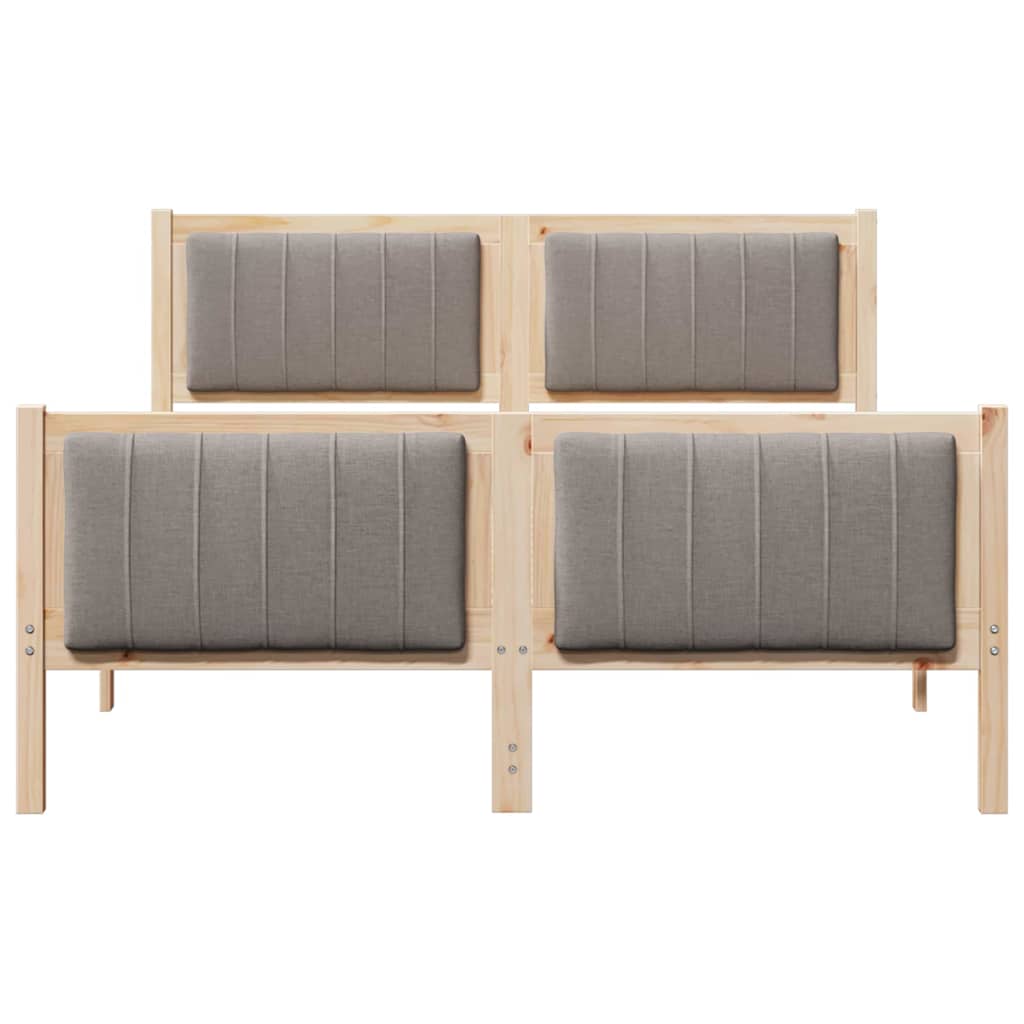 Struttura del Letto con testiera Marrone e taupe 135 x 190 cm | homemem39