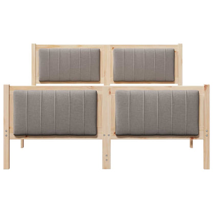 Struttura del Letto con testiera Marrone e taupe 135 x 190 cm | homemem39