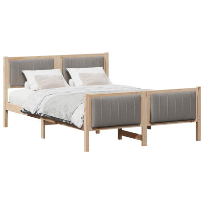 Struttura del Letto con testiera Marrone e taupe 135 x 190 cm | homemem39