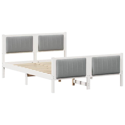 Struttura del Letto Bianco e grigio chiaro 135 x 190 cm | homemem39