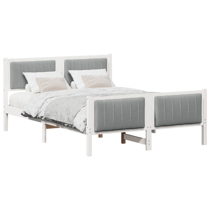 Struttura del Letto Bianco e grigio chiaro 135 x 190 cm | homemem39