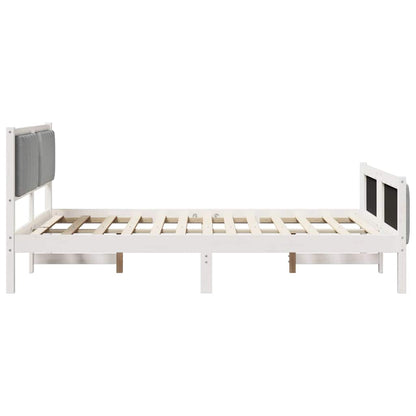 Struttura del Letto Bianco e grigio chiaro 135 x 190 cm | homemem39