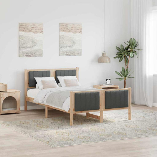 Struttura del Letto marrone e grigio scuro 120 x 190 cm | homemem39