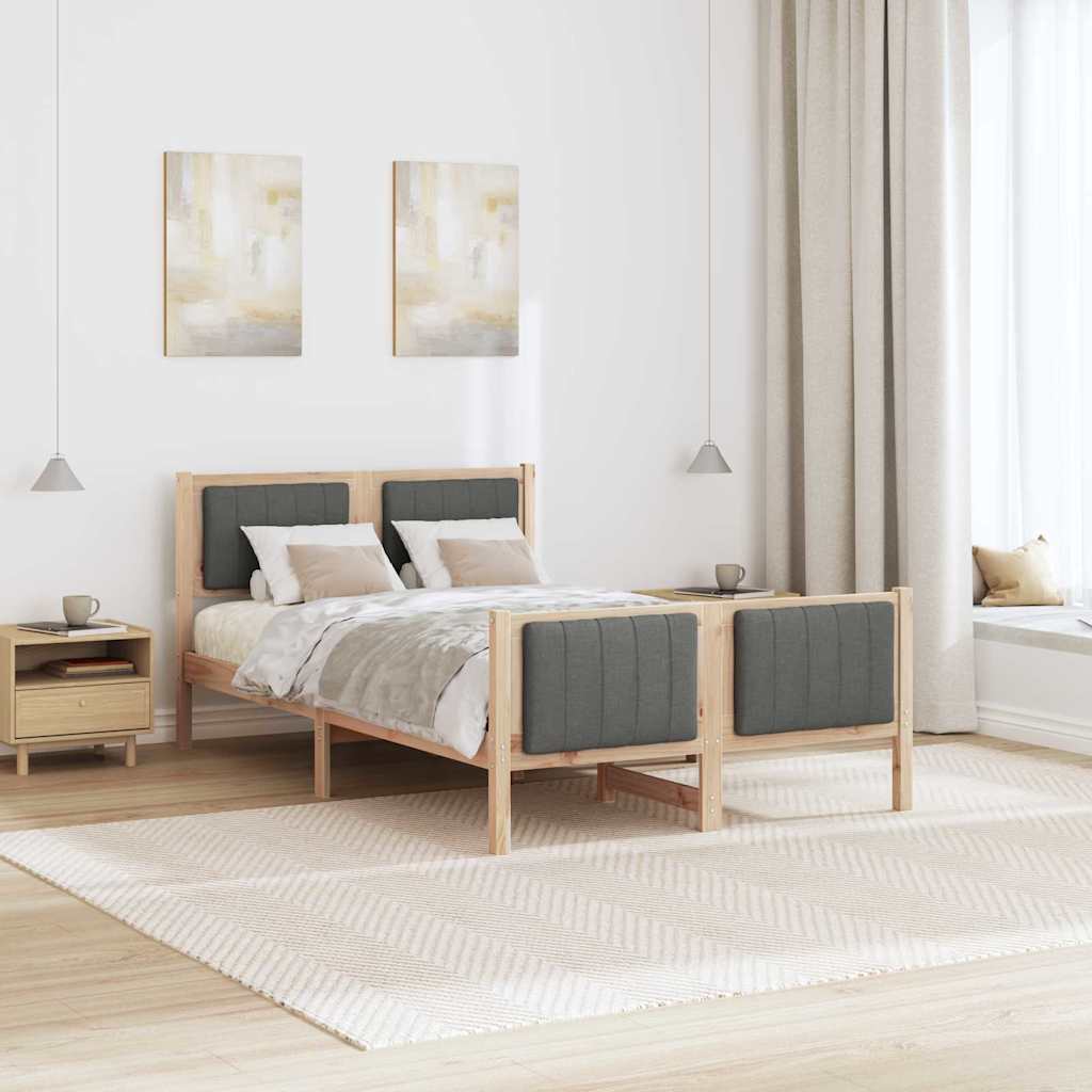 Struttura del Letto marrone e grigio scuro 120 x 190 cm | homemem39