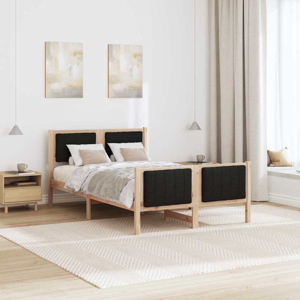 Struttura del Letto con testiera Marrone e nero 120 x 190 cm | homemem39