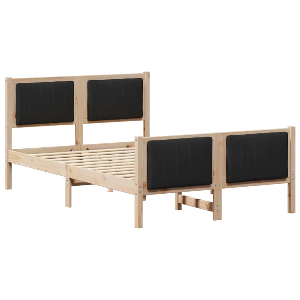 Struttura del Letto con testiera Marrone e nero 120 x 190 cm | homemem39