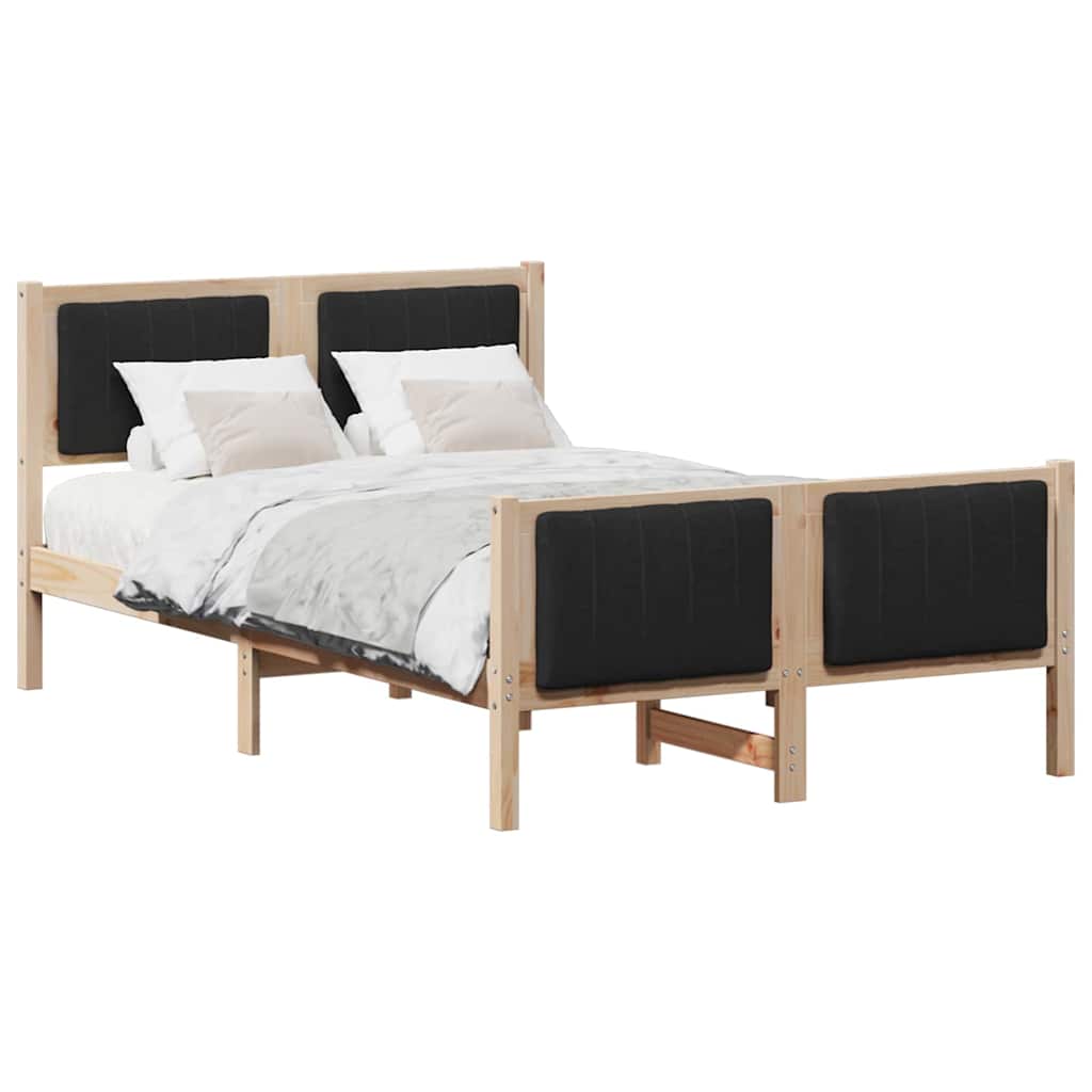 Struttura del Letto con testiera Marrone e nero 120 x 190 cm | homemem39