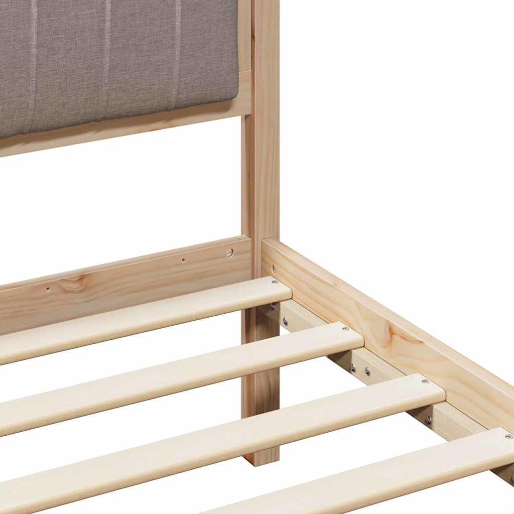 Struttura del Letto con testiera Marrone e taupe 120 x 190 cm | homemem39