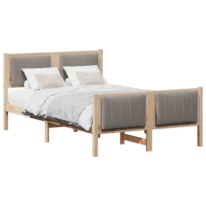 Struttura del Letto con testiera Marrone e taupe 120 x 190 cm