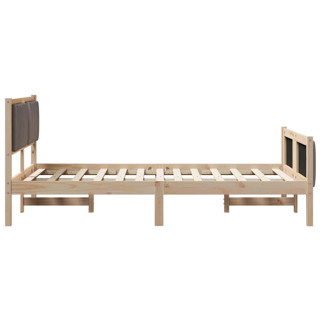 Struttura del Letto con testiera Marrone e taupe 120 x 190 cm | homemem39