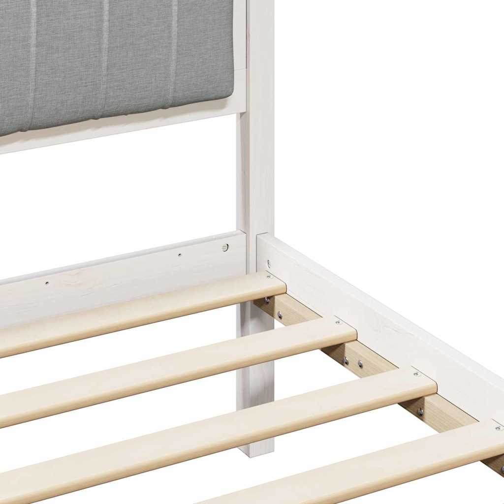 Struttura del Letto Bianco e grigio chiaro 120 x 190 cm | homemem39