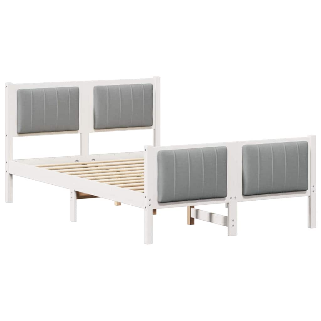 Struttura del Letto Bianco e grigio chiaro 120 x 190 cm | homemem39