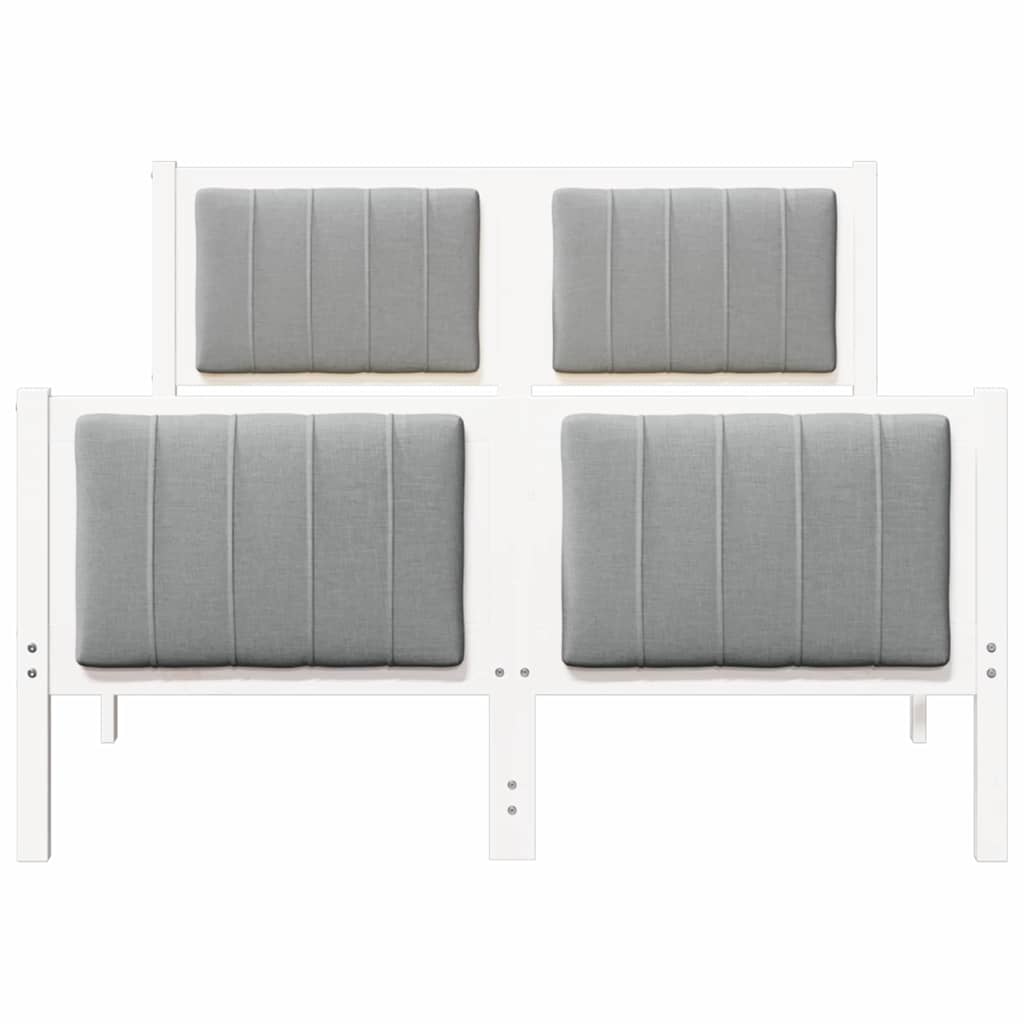 Struttura del Letto Bianco e grigio chiaro 120 x 190 cm | homemem39
