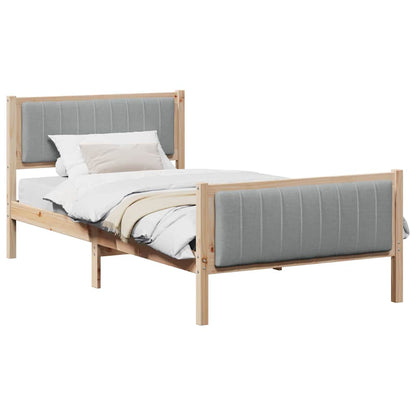 Struttura del Letto Marrone e grigio chiaro 100 x 200 cm | homemem39