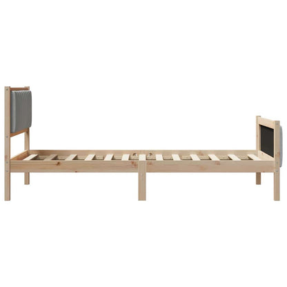 Struttura del Letto Marrone e grigio chiaro 100 x 200 cm | homemem39