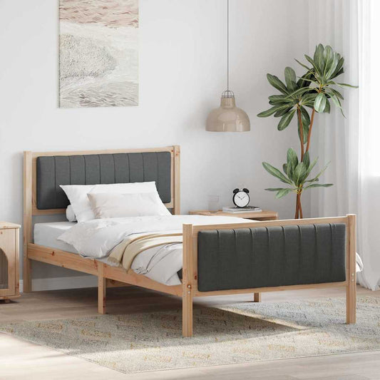 Struttura del Letto marrone e grigio scuro 100 x 200 cm | homemem39