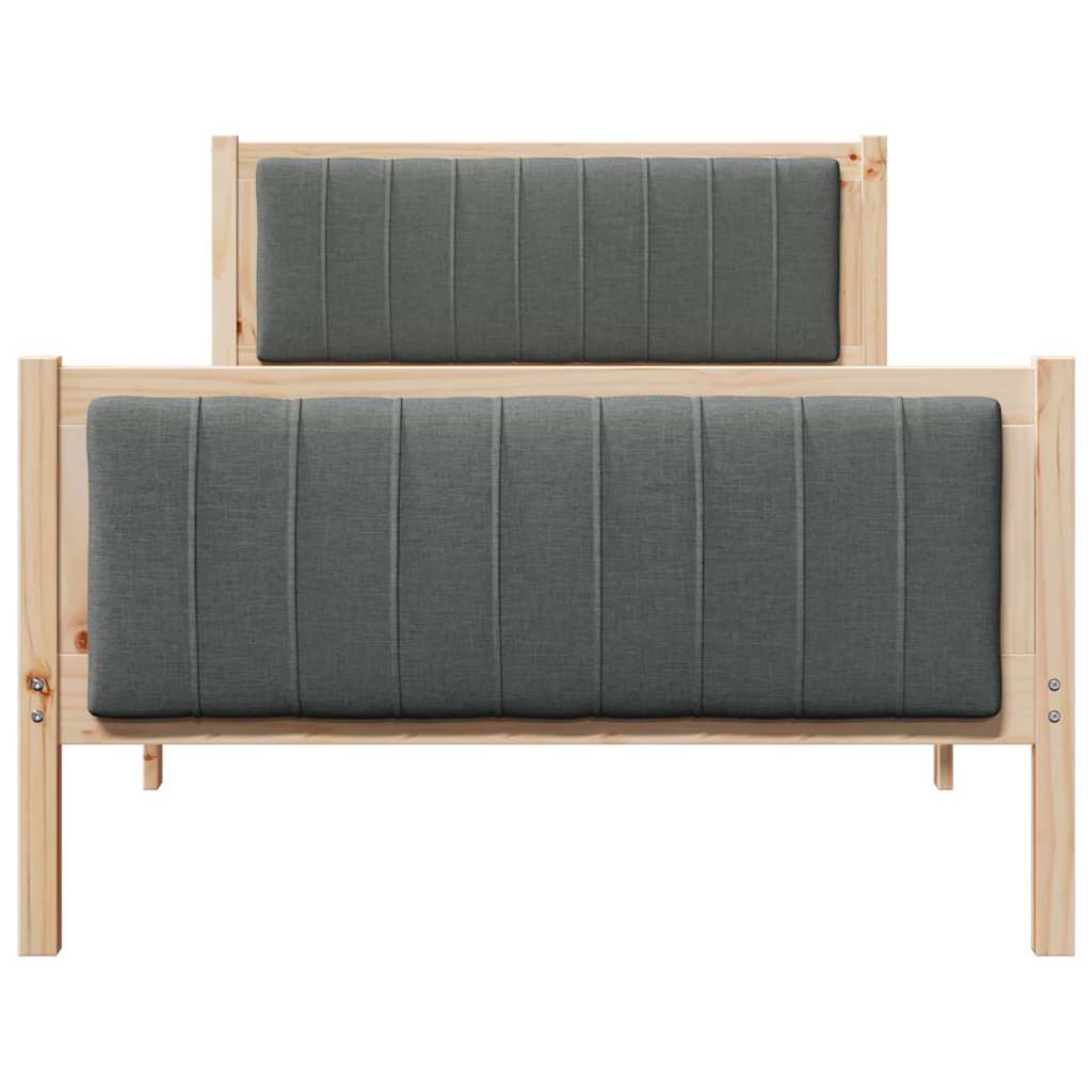 Struttura del Letto marrone e grigio scuro 100 x 200 cm | homemem39