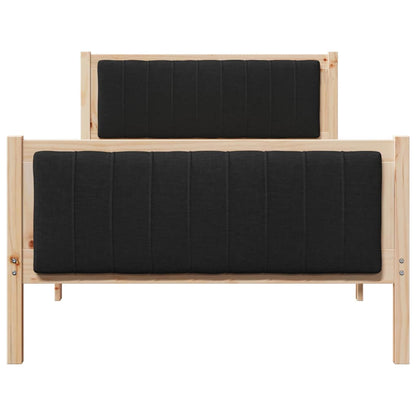 Struttura del Letto con testiera Marrone e nero 100 x 200 cm | homemem39