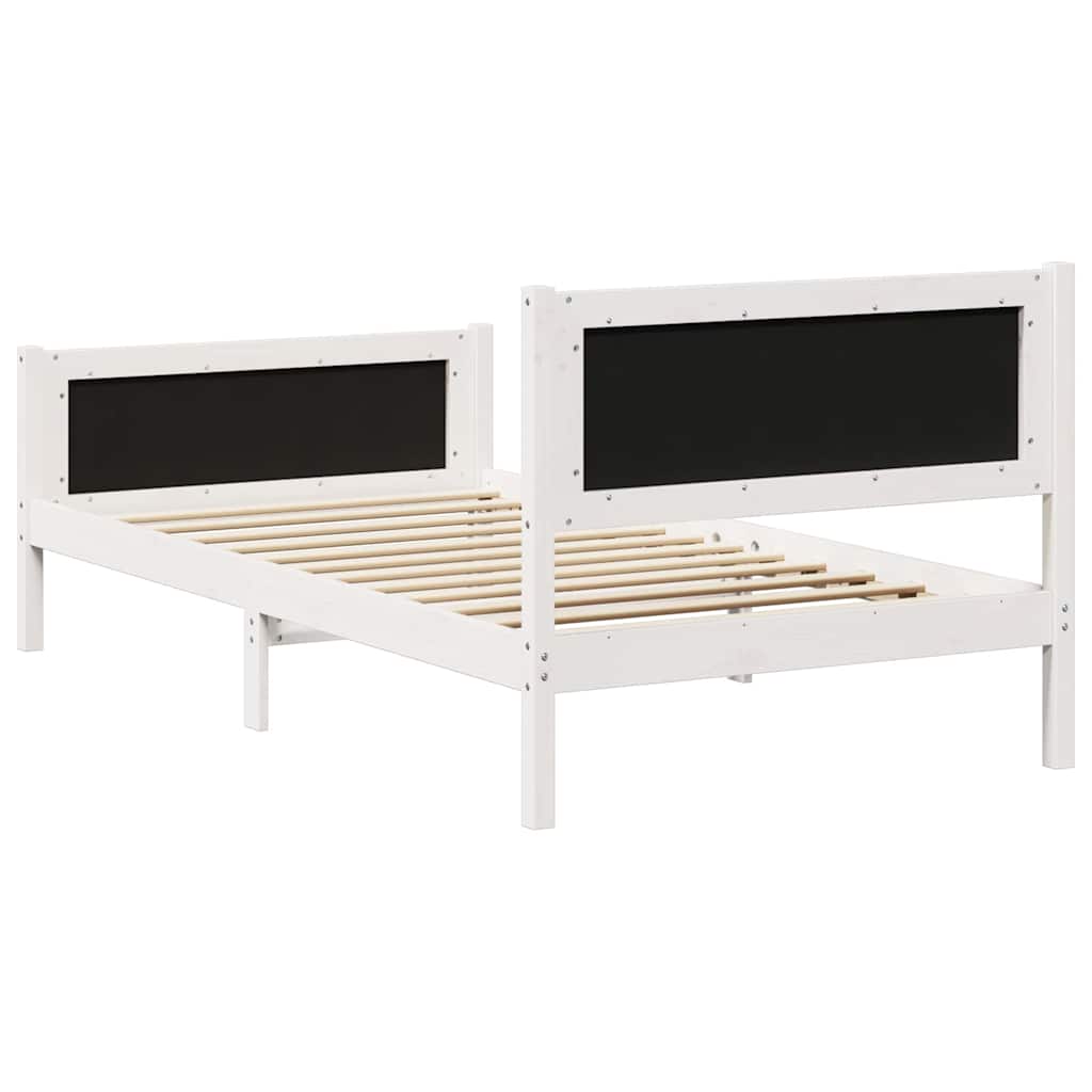 Struttura del Letto Bianco e grigio chiaro 100 x 200 cm | homemem39