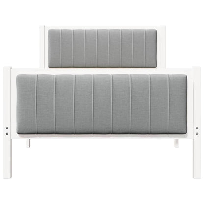 Struttura del Letto Bianco e grigio chiaro 100 x 200 cm | homemem39