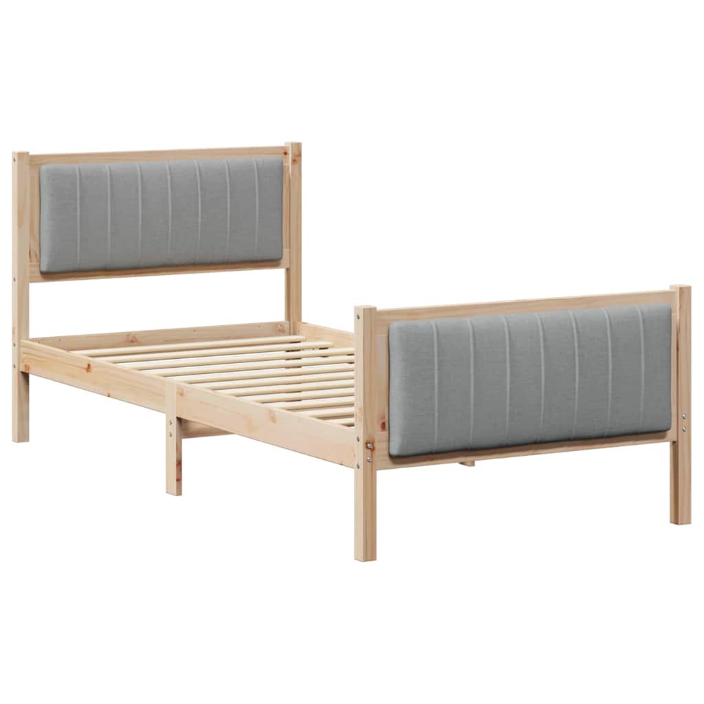 Struttura del Letto Marrone e grigio chiaro 90 x 200 cm | homemem39